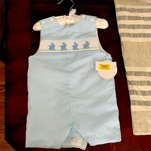 NWT smocked Easter outfit - boy, 12 M